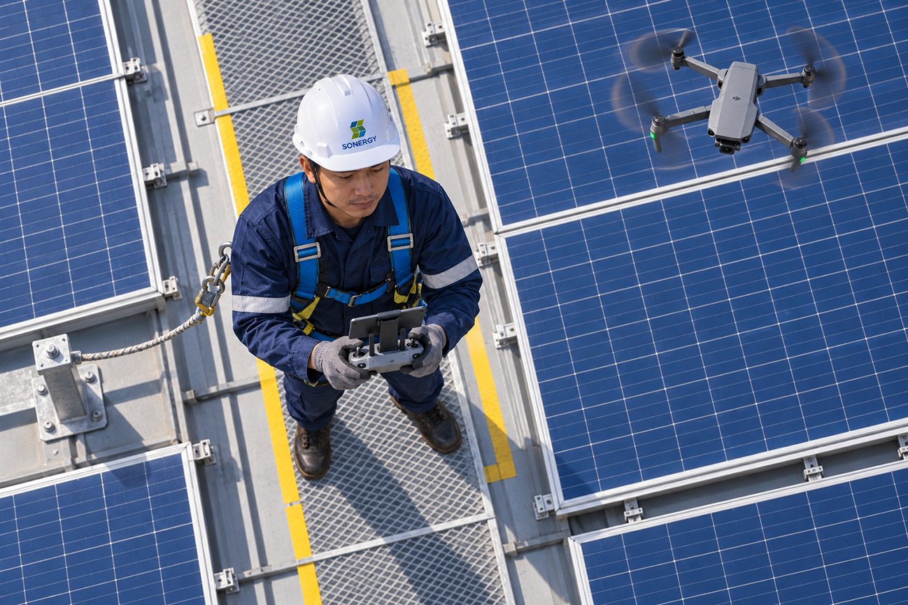 Aktivitas proyek energi surya Sonergy
