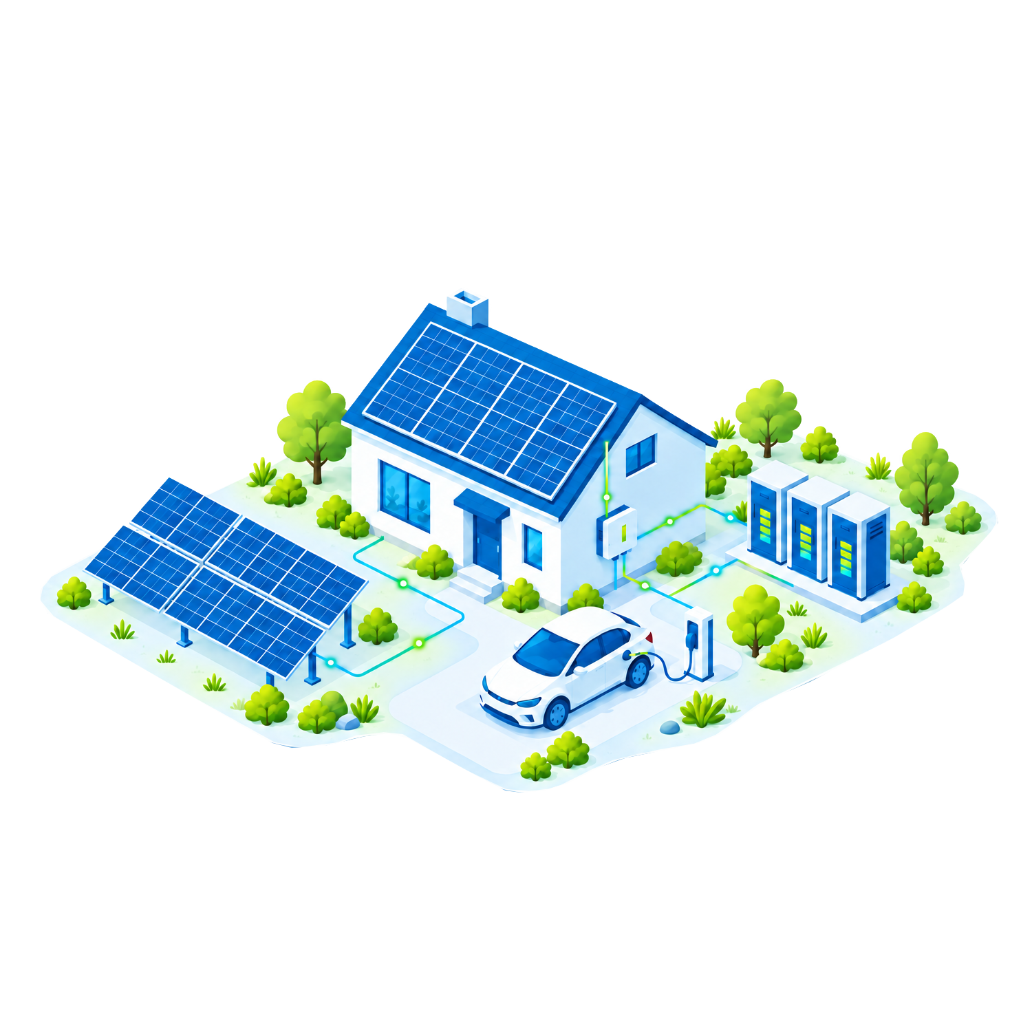 Ilustrasi sistem PLTS Off Grid